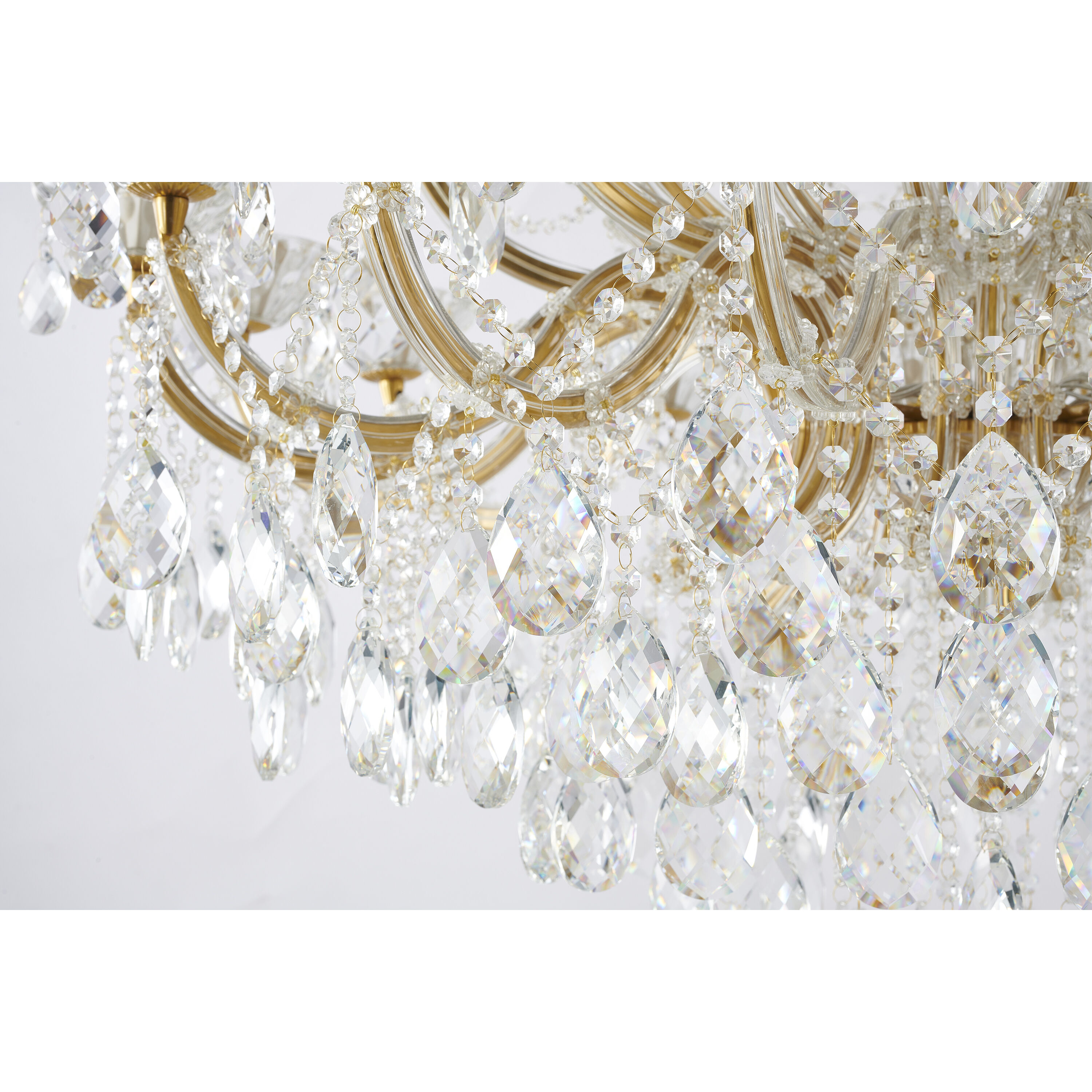 Canada LED 42 inch Satin Brass Chandelier Ceiling Light